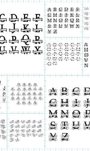 Pack Monogramas para Balão Bubble - Arquivo Digital Studio