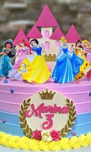 Pague 1 e Leve 2 Topo de Bolo Princesas Arquivo de Corte