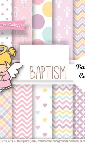 PAPEL DIGITAL BATISMO + 11 KITS A SUA ESCOLHA