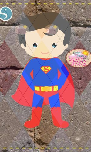 PERSONAGEM SUPER HOMEM CUTE EM Camadas - 1519 STUDIO