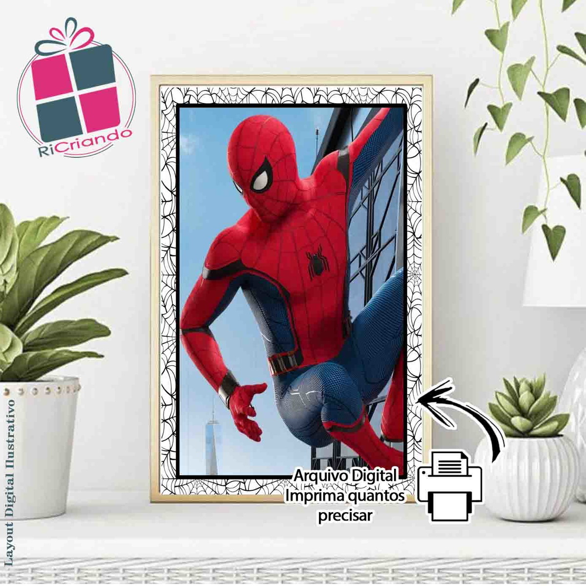 QUADRO POSTER HOMEM ARANHA - ARQUIVO DIGITAL