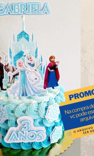 Studio/pdf Arquivo de Corte Topo de Bolo Frozen -005