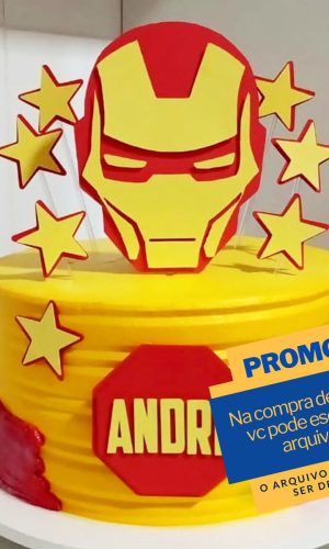Studio/pdf Arquivo de Corte Topo de Bolo Homem de Ferro