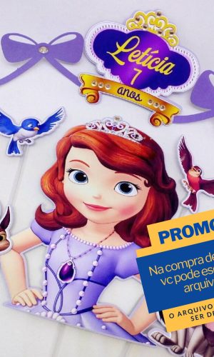 Studio/pdf Arquivo de Corte Topo de Bolo Princesa Sofia -001