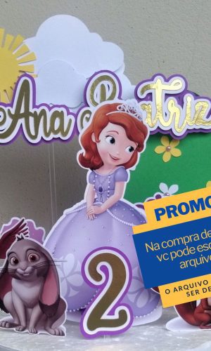 Studio/pdf Arquivo de Corte Topo de Bolo Princesa Sofia -002
