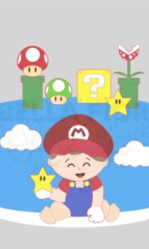 Super Mario Baby Cute Camadas - - Arquivo De Corte
