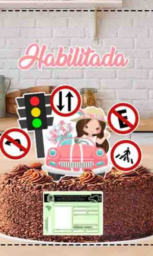 Topo De Bolo 1 Habilitação Mulher - Arquivo Digital