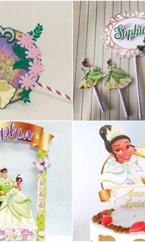 Topo de Bolo a Princesa e o Sapo - Arquivo de Corte