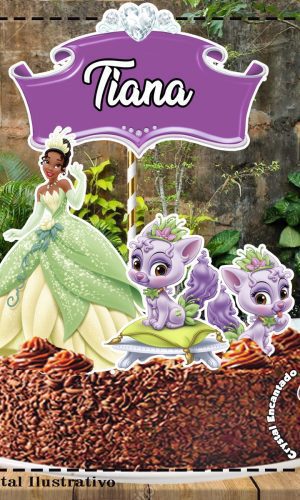 Topo de Bolo a Princesa e o Sapo - Ref 1954 Arquivo Digital