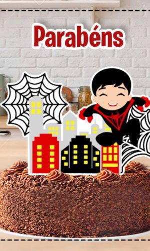 Topo de Bolo Menino Aranha 4872 - Arquivo Digital