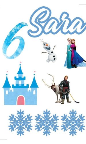 Topo de bolo Arquivo de Corte Silhouette Frozen Elsa