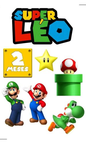 Topo de bolo Arquivo de Corte Silhouette Super Mário