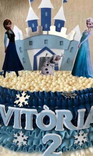 Topo de Bolo Camadas - Frozen - Artes Studio 1324