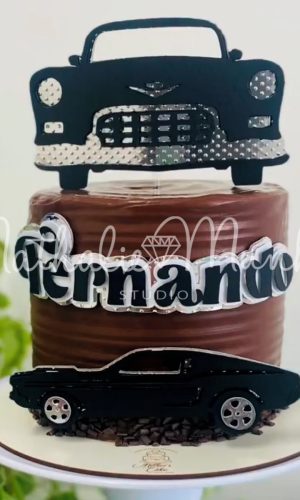 Topo de Bolo - Carro Antigo - Arquivo de Corte