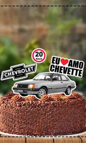 Topo De Bolo Carro Chevette - Ref 3566 Arquivo Digital