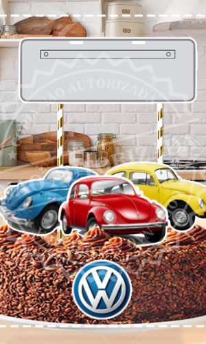 TOPO DE BOLO CARRO FUSCA - ARQUIVO DIGITAL