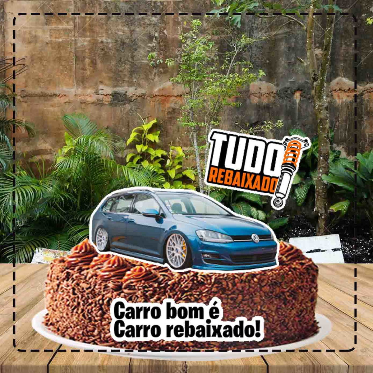 Topo de Bolo Carro Rebaixado - 0594 - Arquivo Digital - Imagem 4