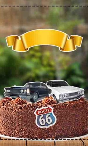 Topo de Bolo Carros Antigos Galaxie 2207 - Arquivo Digital