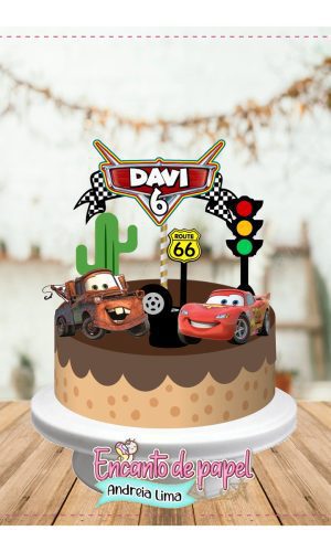Topo de Bolo Carros (arquivo Digital)