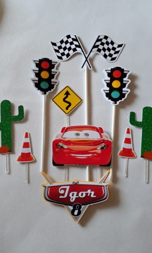 Arquivo digital p/ SILHOUETTE - Topo de Bolo Carros Mcqueen