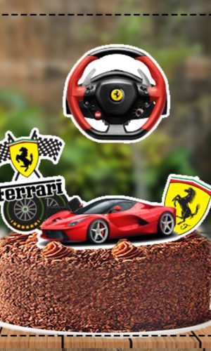 Topo de Bolo Ferrari - Ref 4080 Arquivo Digital