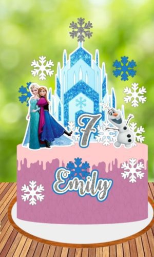 Topo de Bolo Frozen 04 - Arquivo de Corte Studio/PDF