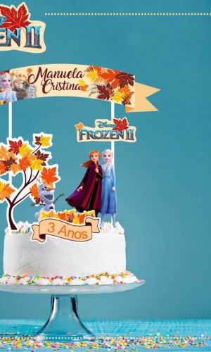 Topo de Bolo Frozen 2 - Arquivo de Corte