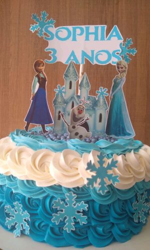 topo de bolo Frozen