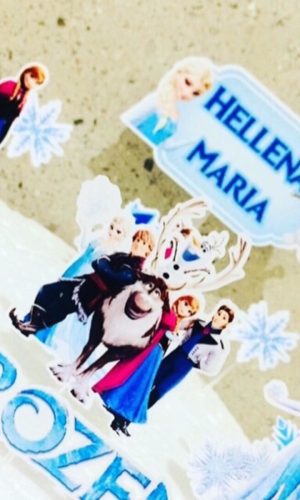 Topo de Bolo Frozen (arquivo de Corte) 4 Por 10,00