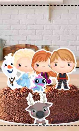 TOPO DE BOLO FROZEN - ARQUIVO DIGITAL