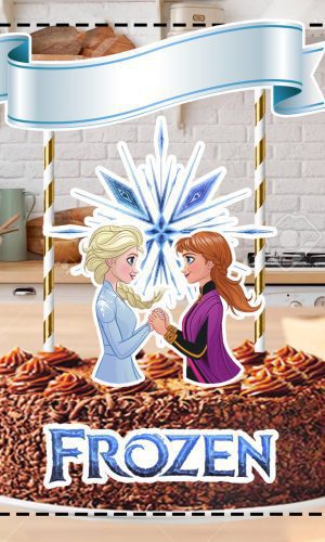 TOPO DE BOLO FROZEN - ARQUIVO DIGITAL