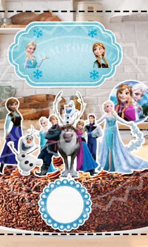 TOPO DE BOLO FROZEN - ARQUIVO DIGITAL
