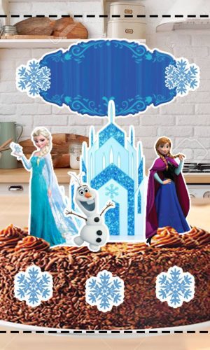 TOPO DE BOLO FROZEN - ARQUIVO DIGITAL