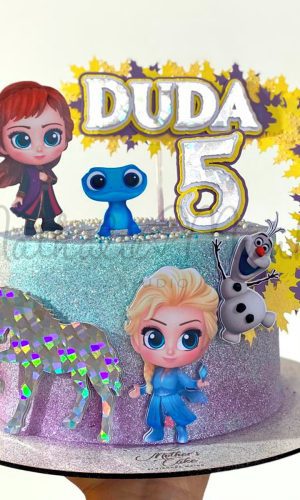 Topo de Bolo Frozen Cute- Arquivo de Corte