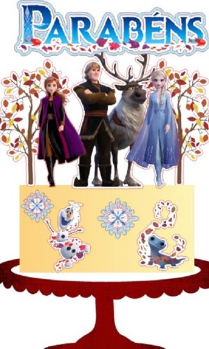 Topo de Bolo Frozen ll - Arquivo de Corte