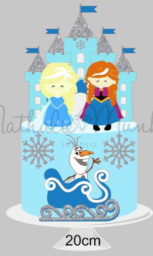 Topo de Bolo - Frozen Olaf Cute - Arquivo de Corte