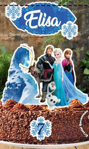 TOPO DE BOLO FROZEN - REF 1788 ARQUIVO DIGITAL