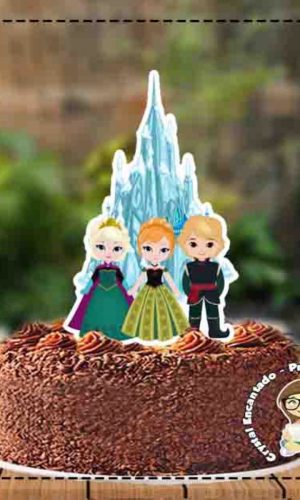 Topo De Bolo Frozen Ref 3883 - Arquivo Digital