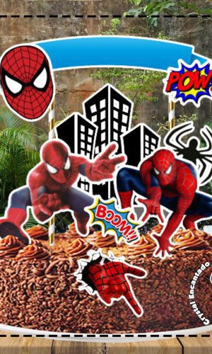 Topo de Bolo Homem Aranha 06 - Ref 4106 Arquivo Digital