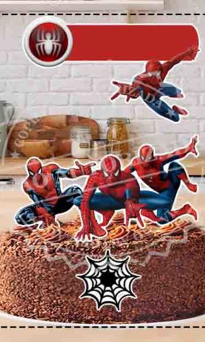 Topo de Bolo Homem Aranha 3229 Arquivo Digital