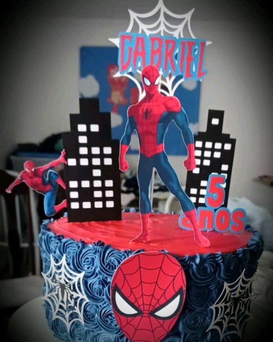 Arquivo de corte Digital - Topo de Bolo Homem Aranha - Imagem 3