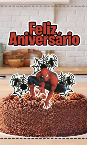 Topo de Bolo Homem Aranha 4100 Arquivo Digital