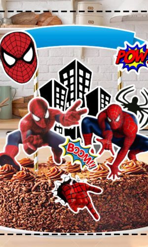 Topo de Bolo Homem Aranha 4106 Arquivo Digital