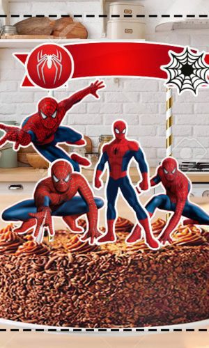 Topo de Bolo Homem Aranha 4108 Arquivo Digital