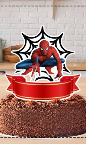 Topo de Bolo Homem Aranha 4160 Arquivo Digital