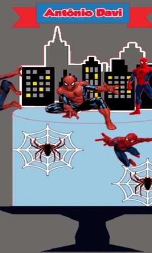 Topo de bolo Homem Aranha #62 - Arquivo Digital