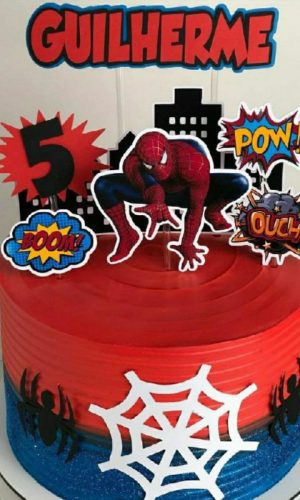 Topo de Bolo Homem Aranha 7 + 4 Arquivos a Sua Escolha
