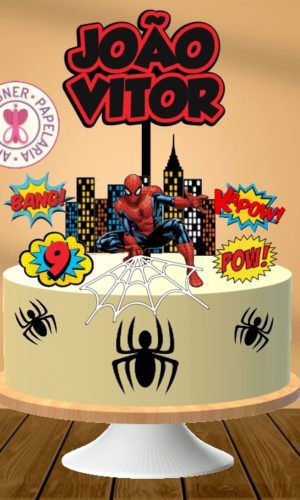Topo de Bolo Homem Aranha - Arquivo de Corte