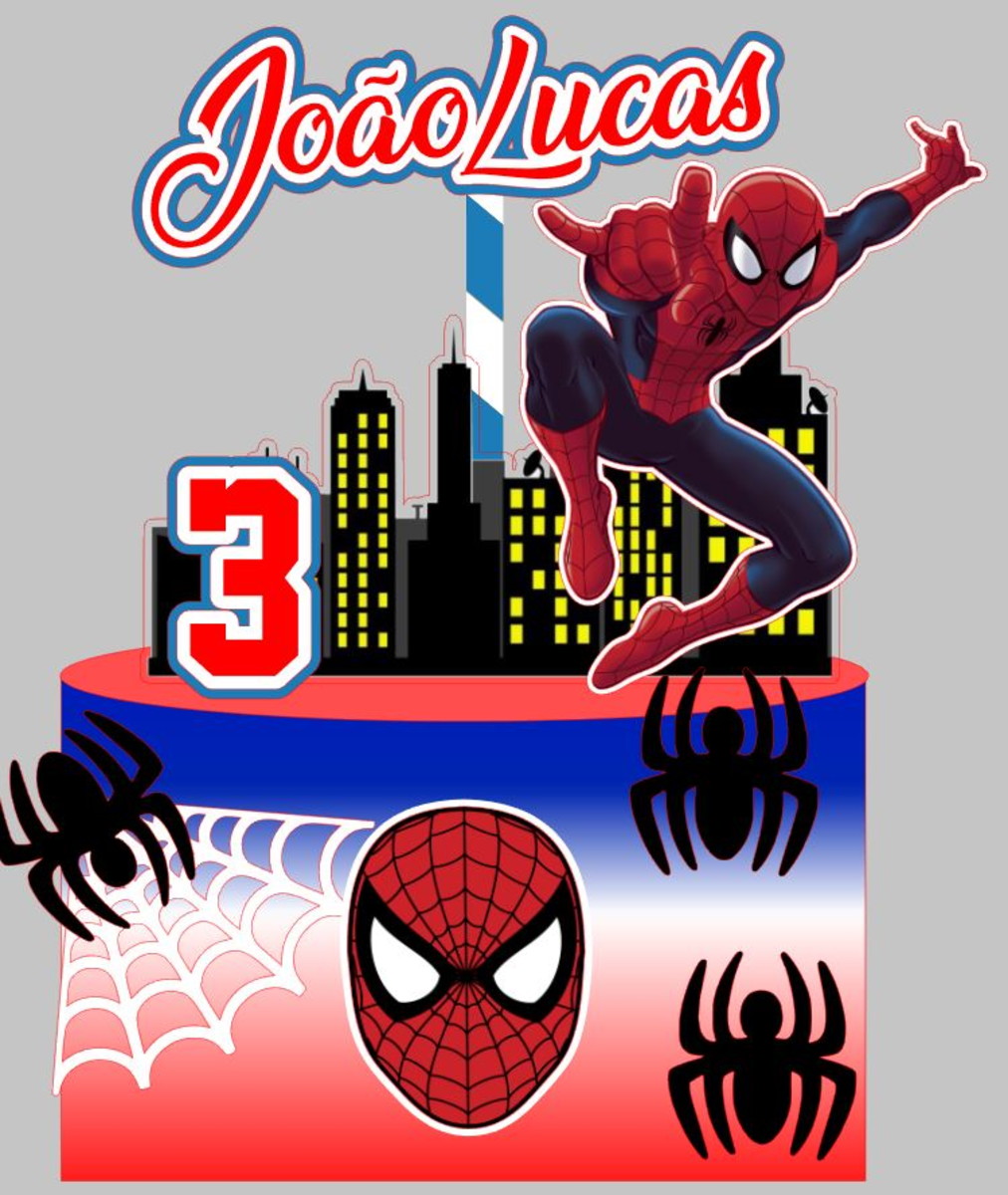 TOPO DE BOLO HOMEM ARANHA (arquivo de corte) DIGITAL STUDIO