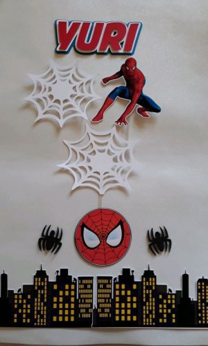 Arquivo digital p/ SILHOUETTE - Topo Bolo Homem Aranha Faixa